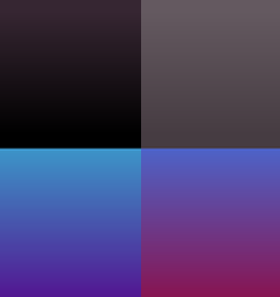 An example of several gradients packed into a single texture
